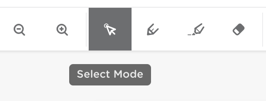 The select tool in the Classkick assignment tool bar is highlighted in gray.
