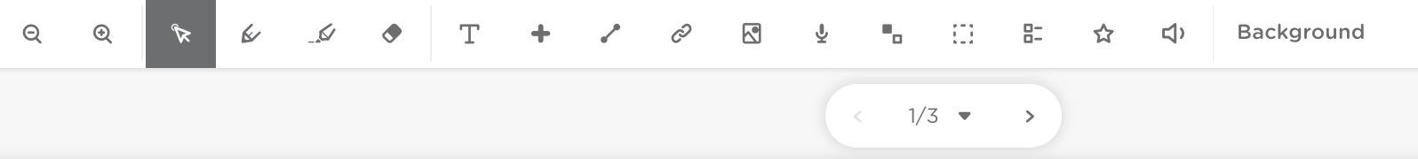 Toolbar with the Select Mode (arrow) icon highlighted in the Classkick editor.