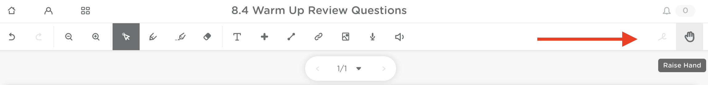 Student side Raise Hand - red arrow.png
