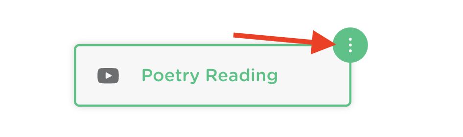 Link button selected on a slide with the three-dot menu highlighted..
